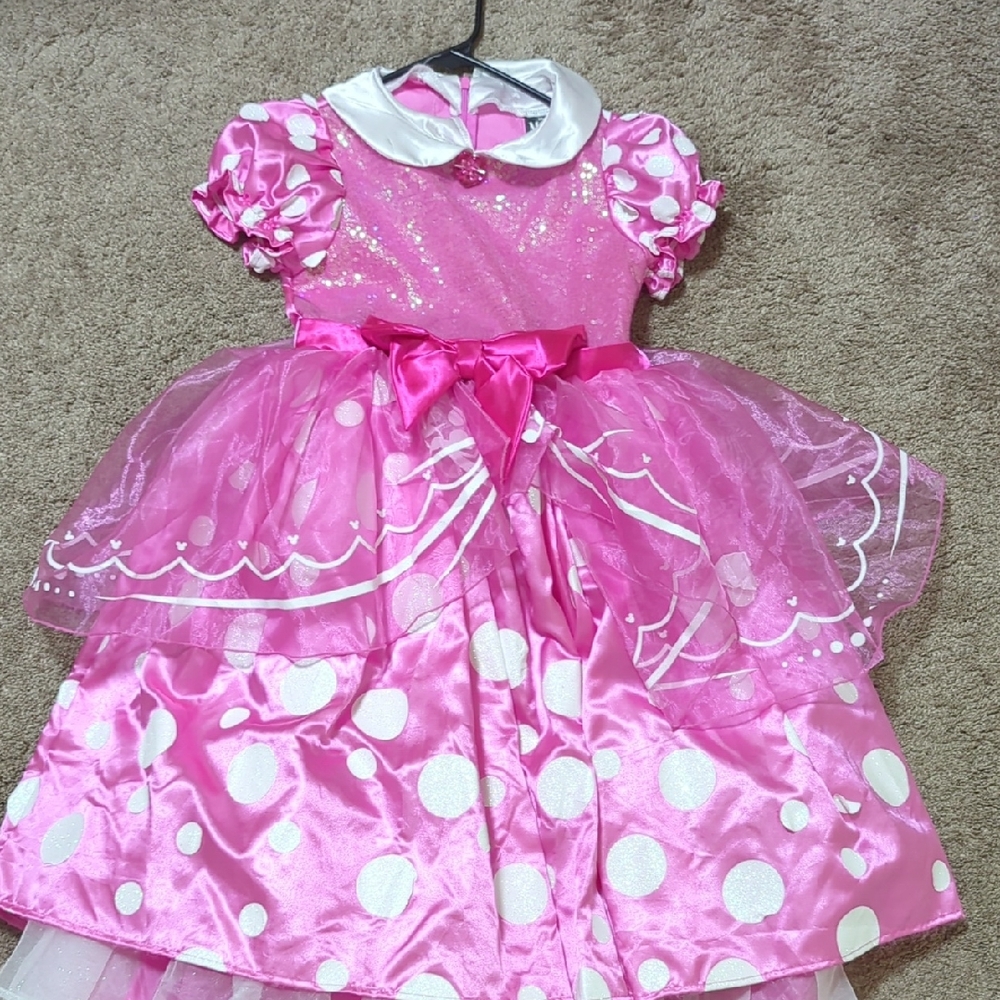 Minnie Mouse Pink Polka Dot Kids Costume Dress